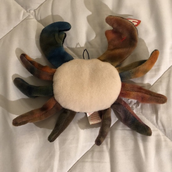 “Claude” TY Beanie Baby, Tie Dyed Crab, Vintage Collectible 1996 - Picture 4 of 12